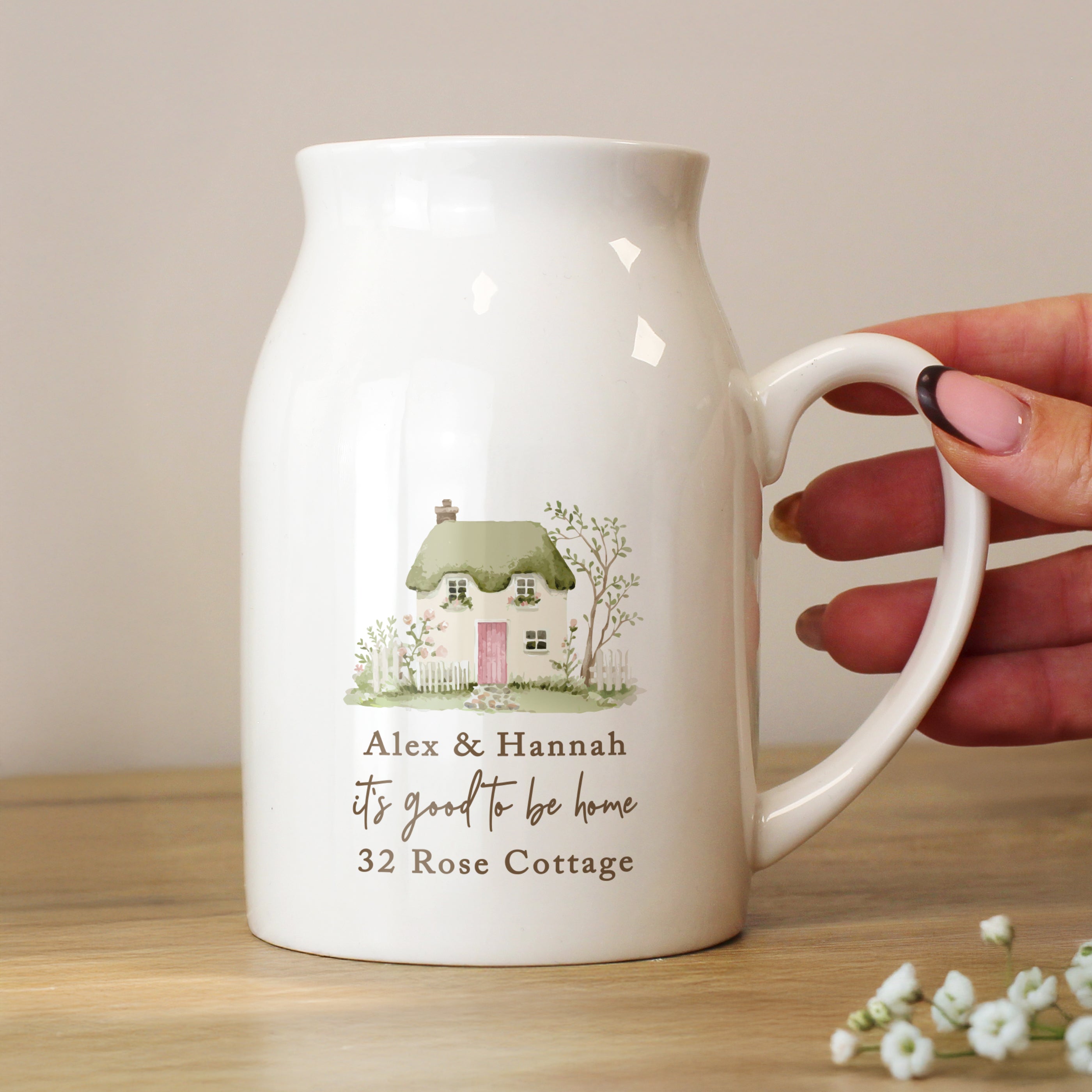 Personalised Country Cottage Jug Vase
