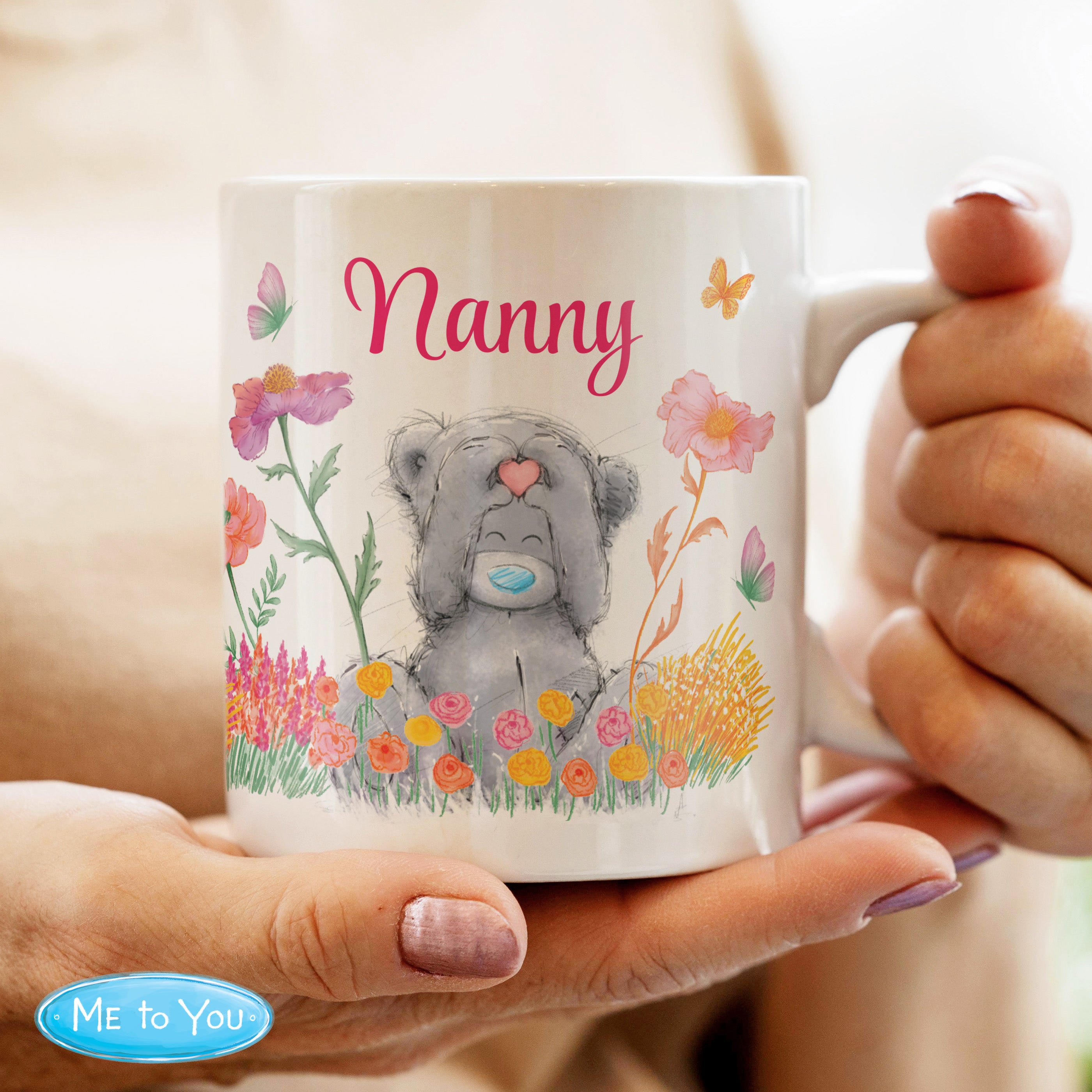 Personalised Me to You Flowery Mug