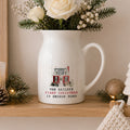 Personalised Water Colour Christmas House Ceramic Jug Vase