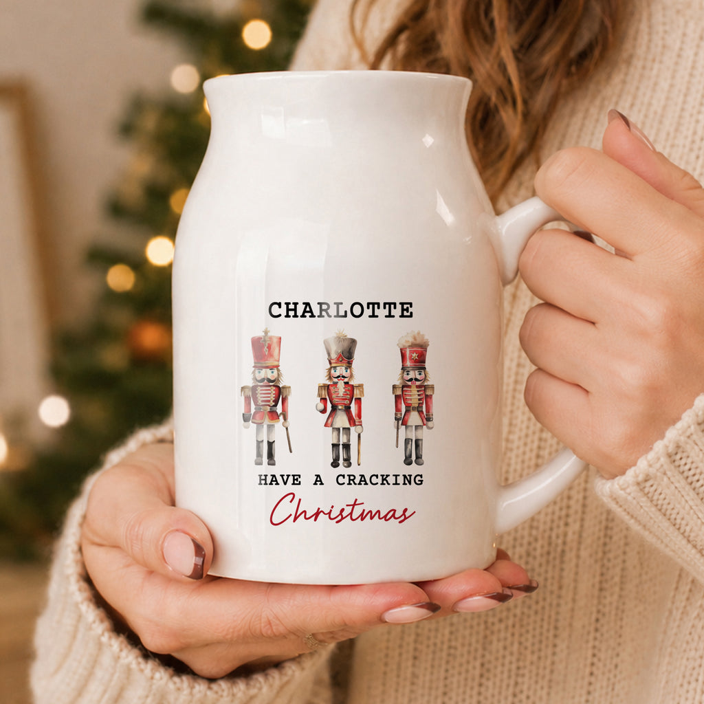Personalised Nutcracker Ceramic Jug Vase