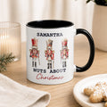 Personalised Nutcracker Black Handle Mug