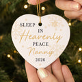 Personalised Heavenly Peace Ceramic Heart Decoration