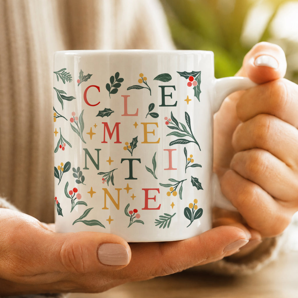 Personalised Christmas Pattern Mug