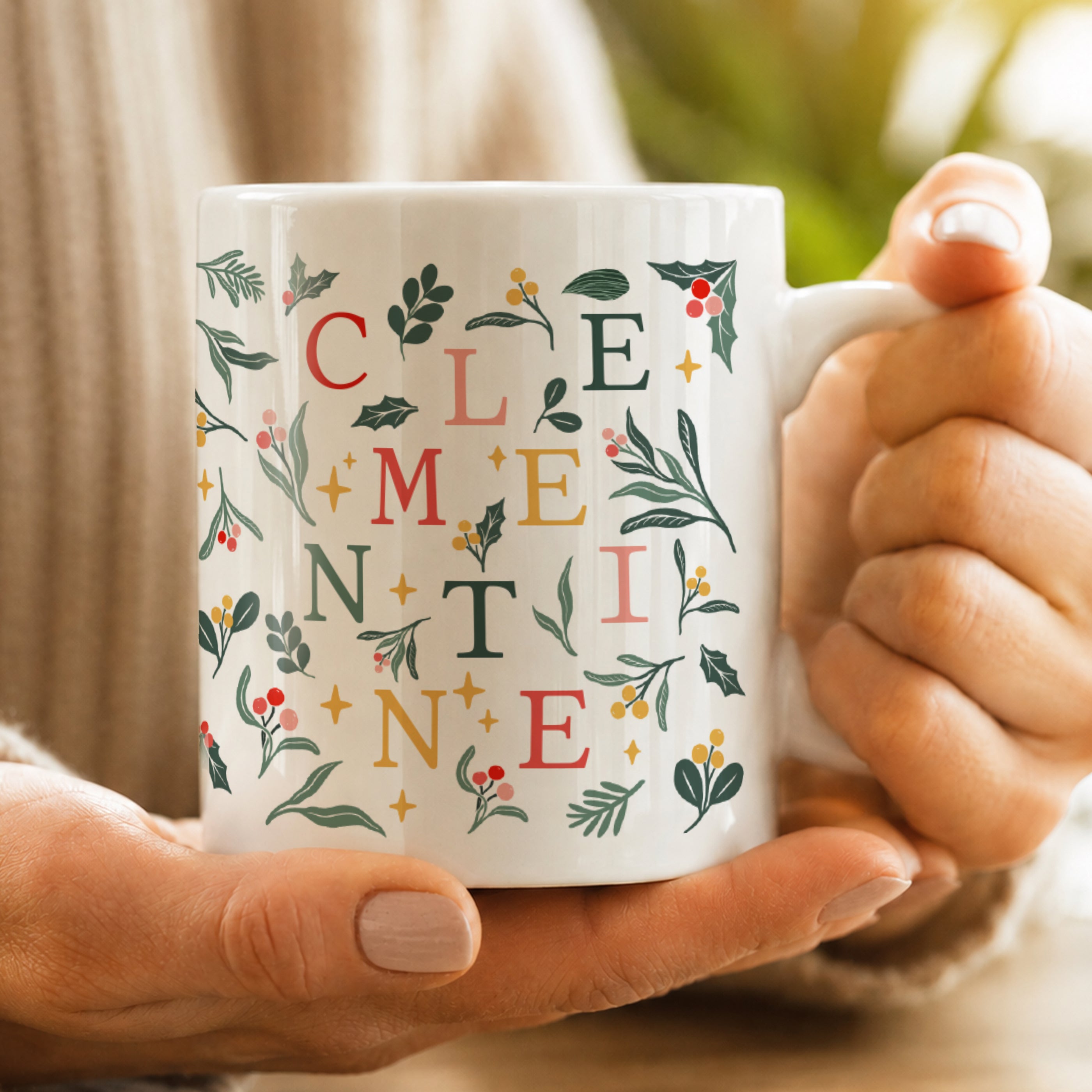 Personalised Christmas Pattern Mug