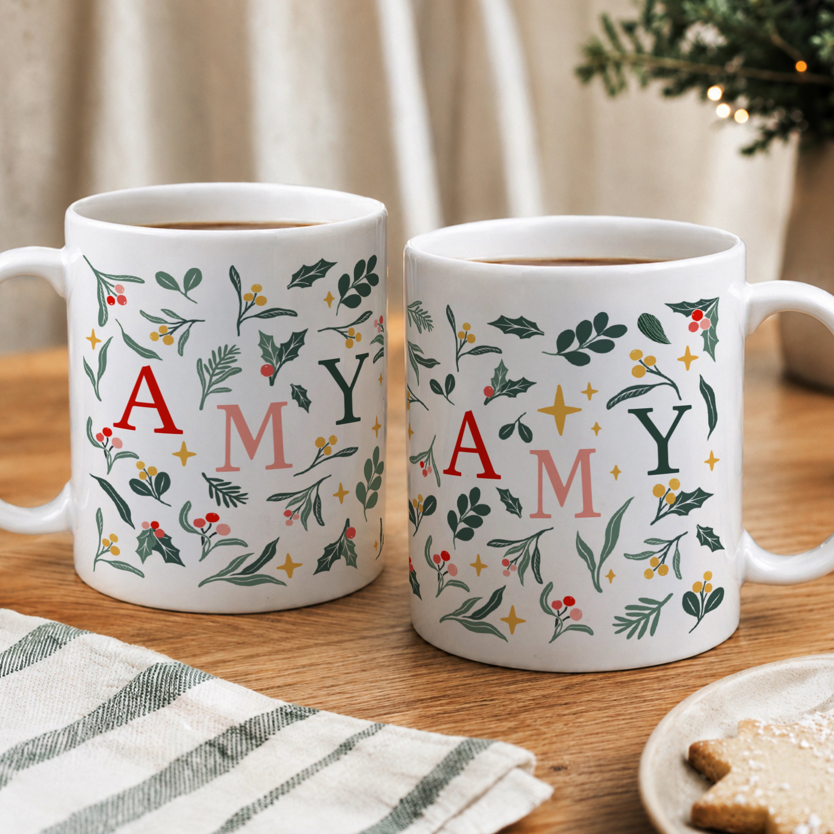 Personalised Christmas Pattern Mug