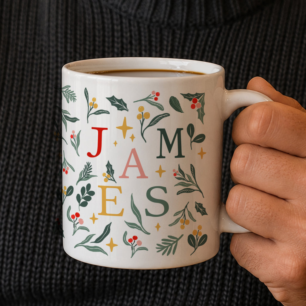 Personalised Christmas Pattern Mug