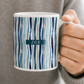 Personalised Blue Striped Mug