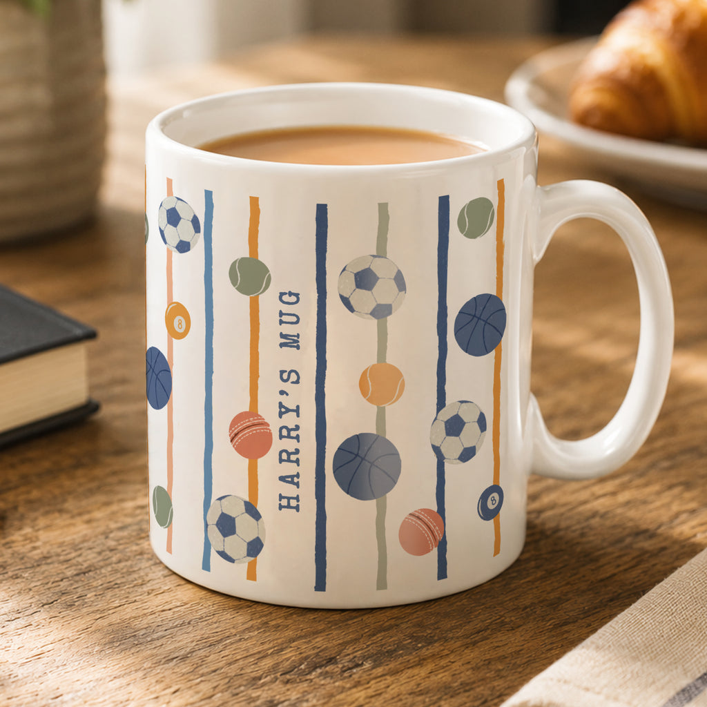 Personalised Sports Balls Mug