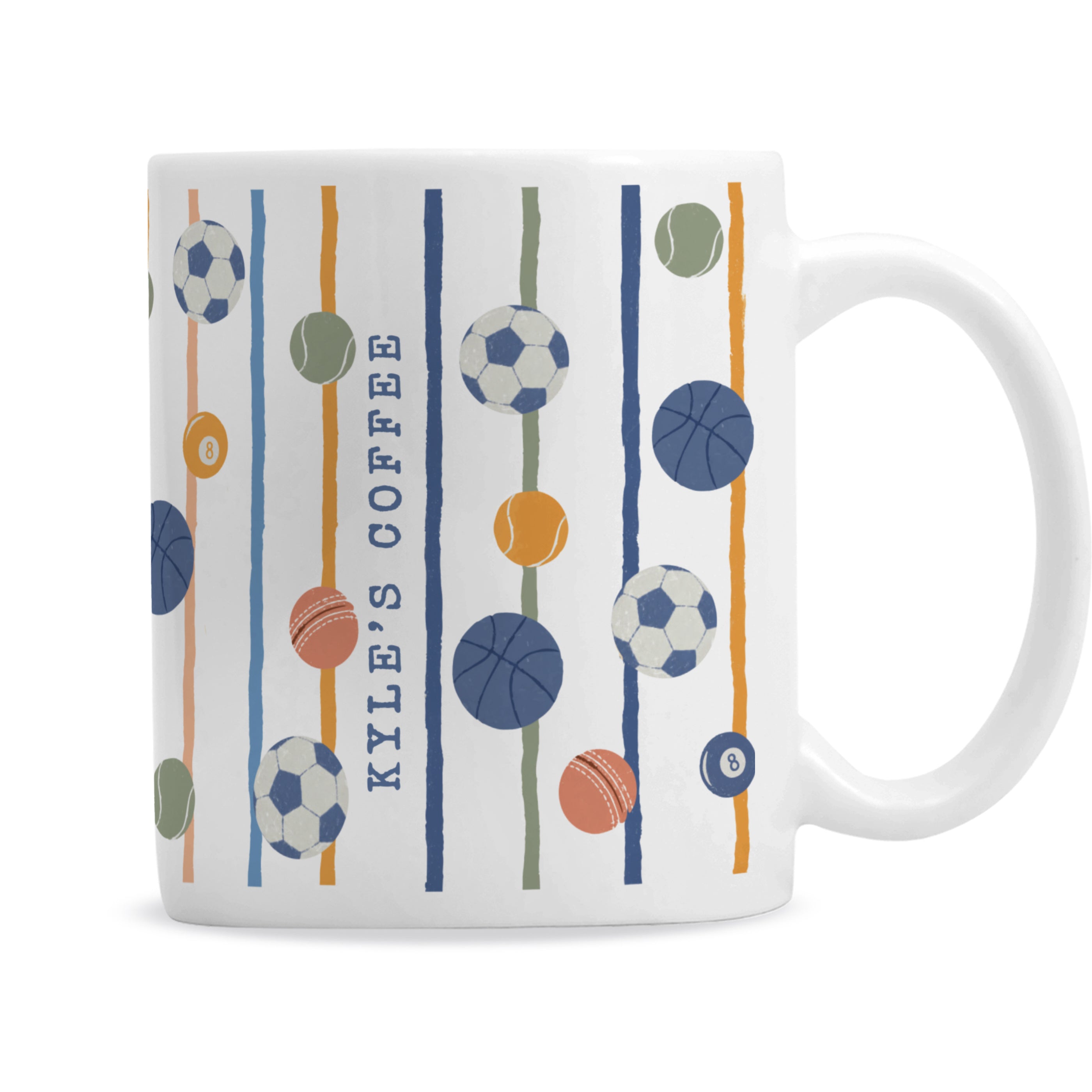 Personalised Sports Balls Mug