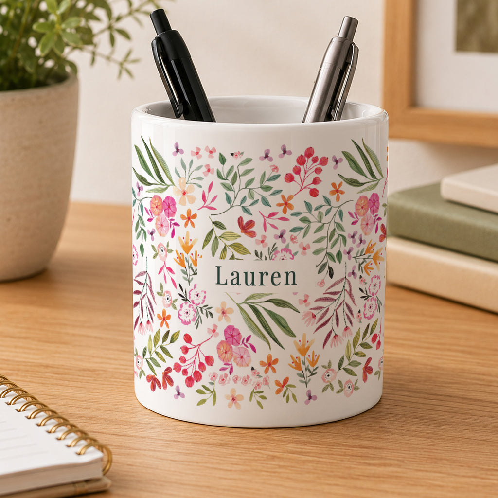 Personalised Floral Storage Pot