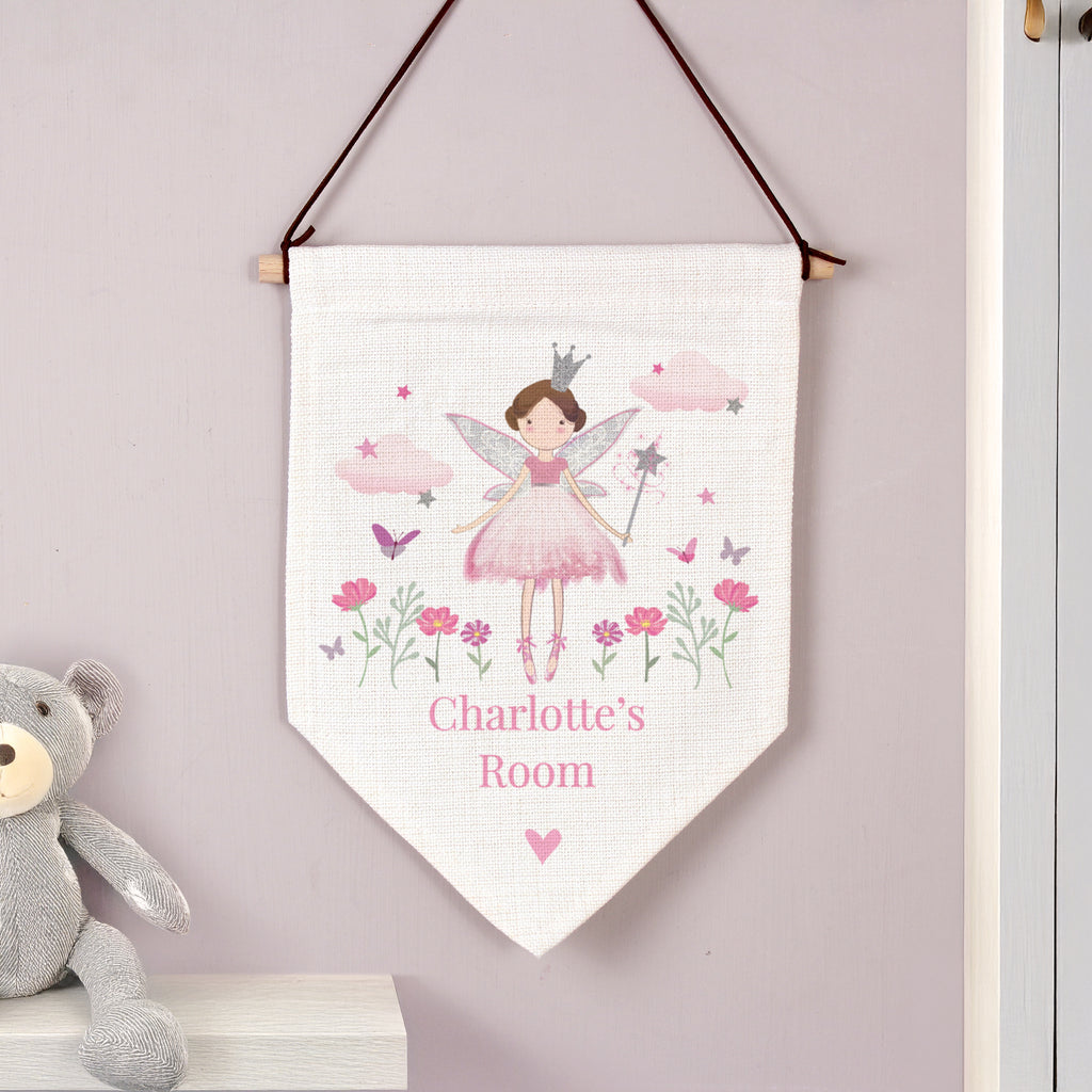 Personalised Fairy Princess Wall Art Banner