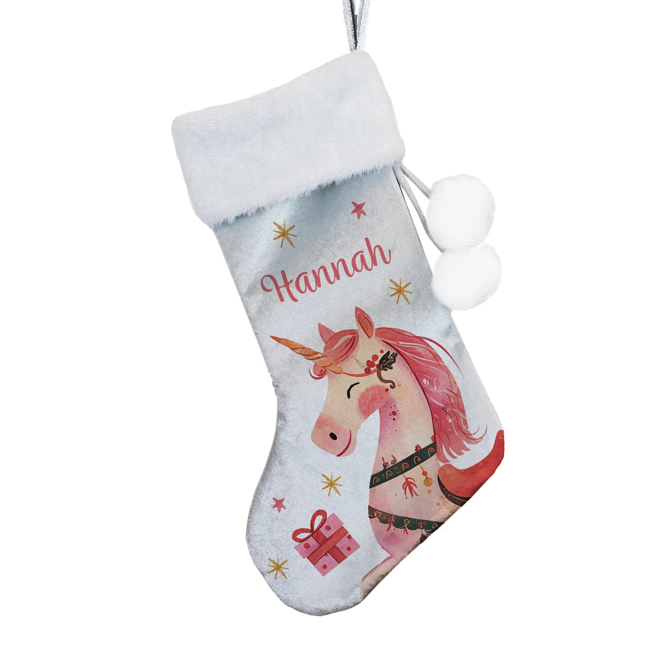 Personalised Unicorn Christmas Stocking