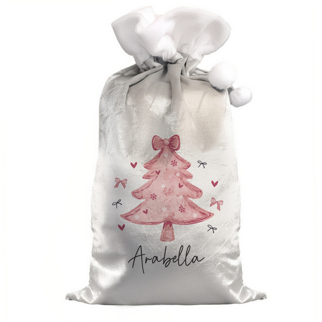 Personalised Pink Christmas Tree Sack