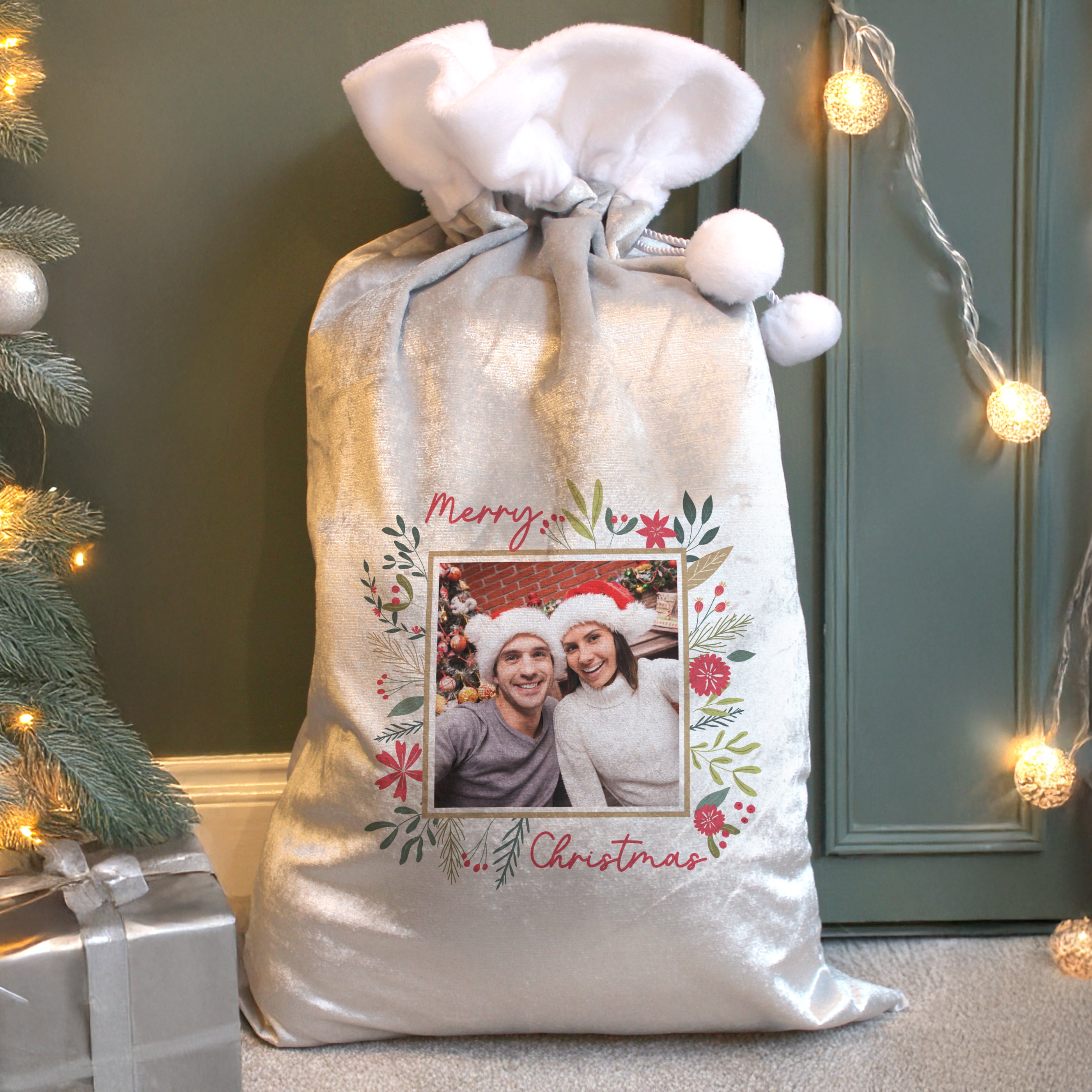 Personalised Photo Upload Christmas Sack