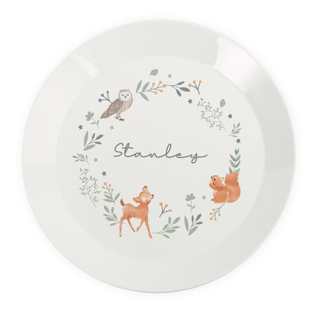 Personalised Woodland Animals Plate