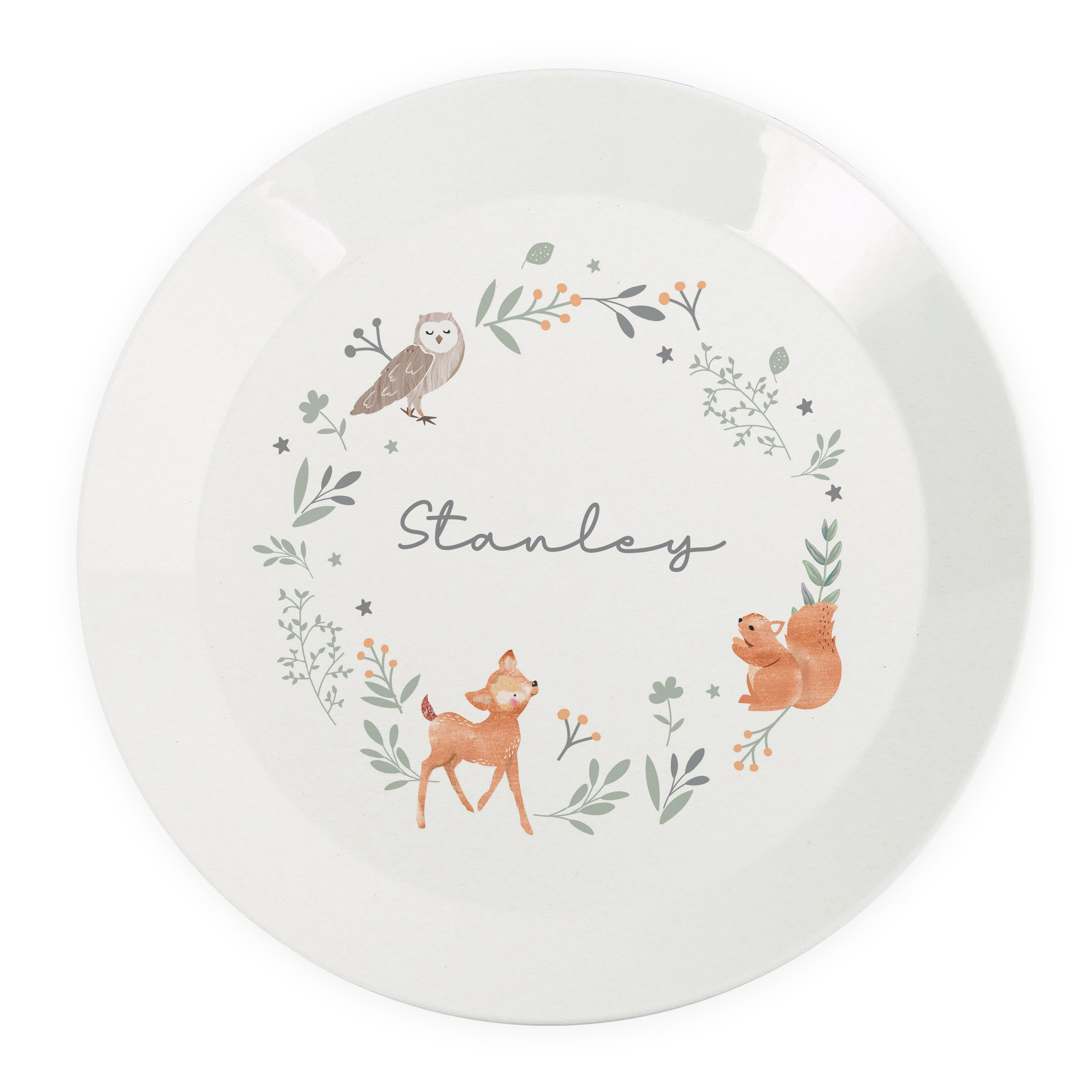 Personalised Woodland Animals Plate