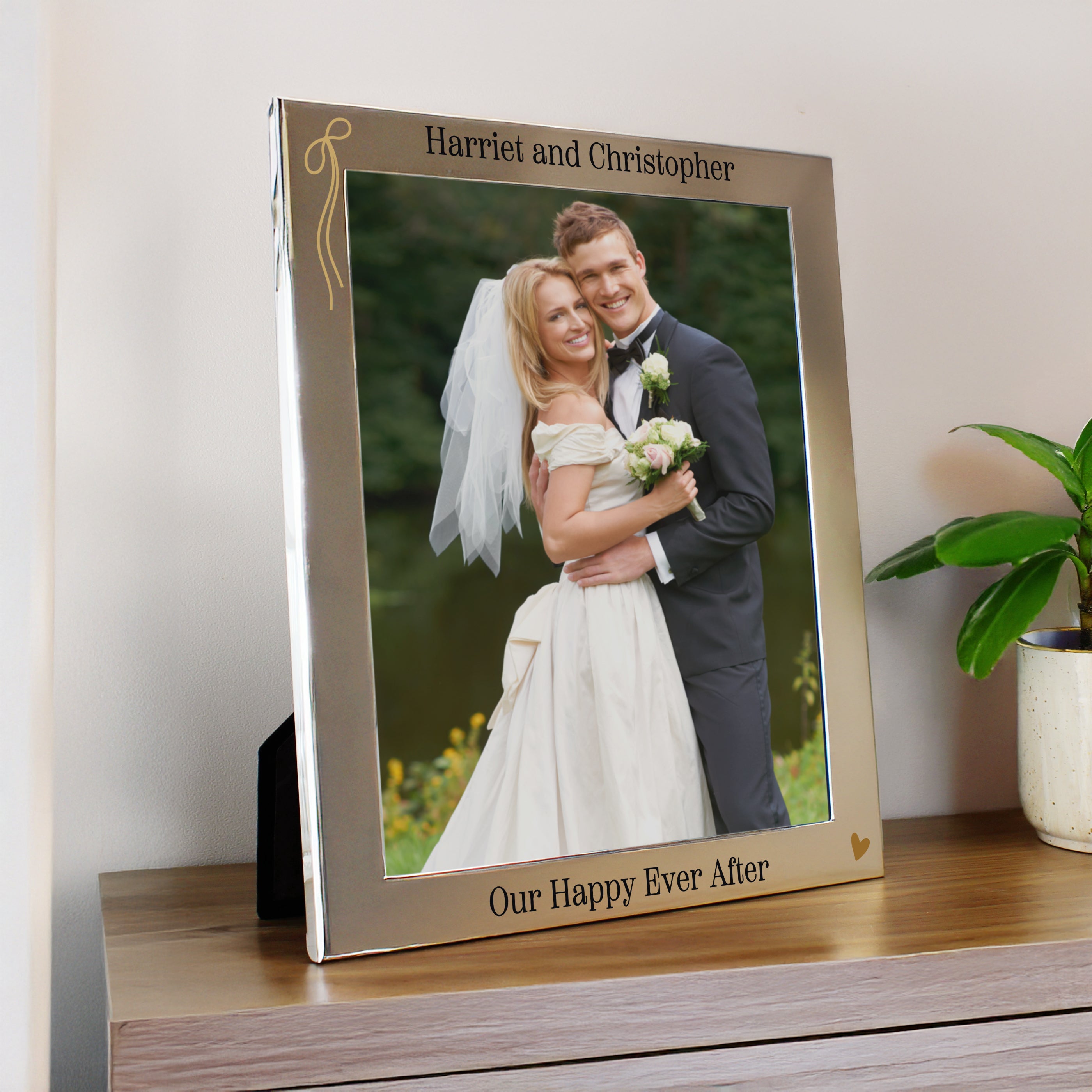 Personalised Black & Gold Free Text 8x10 Photo Frame