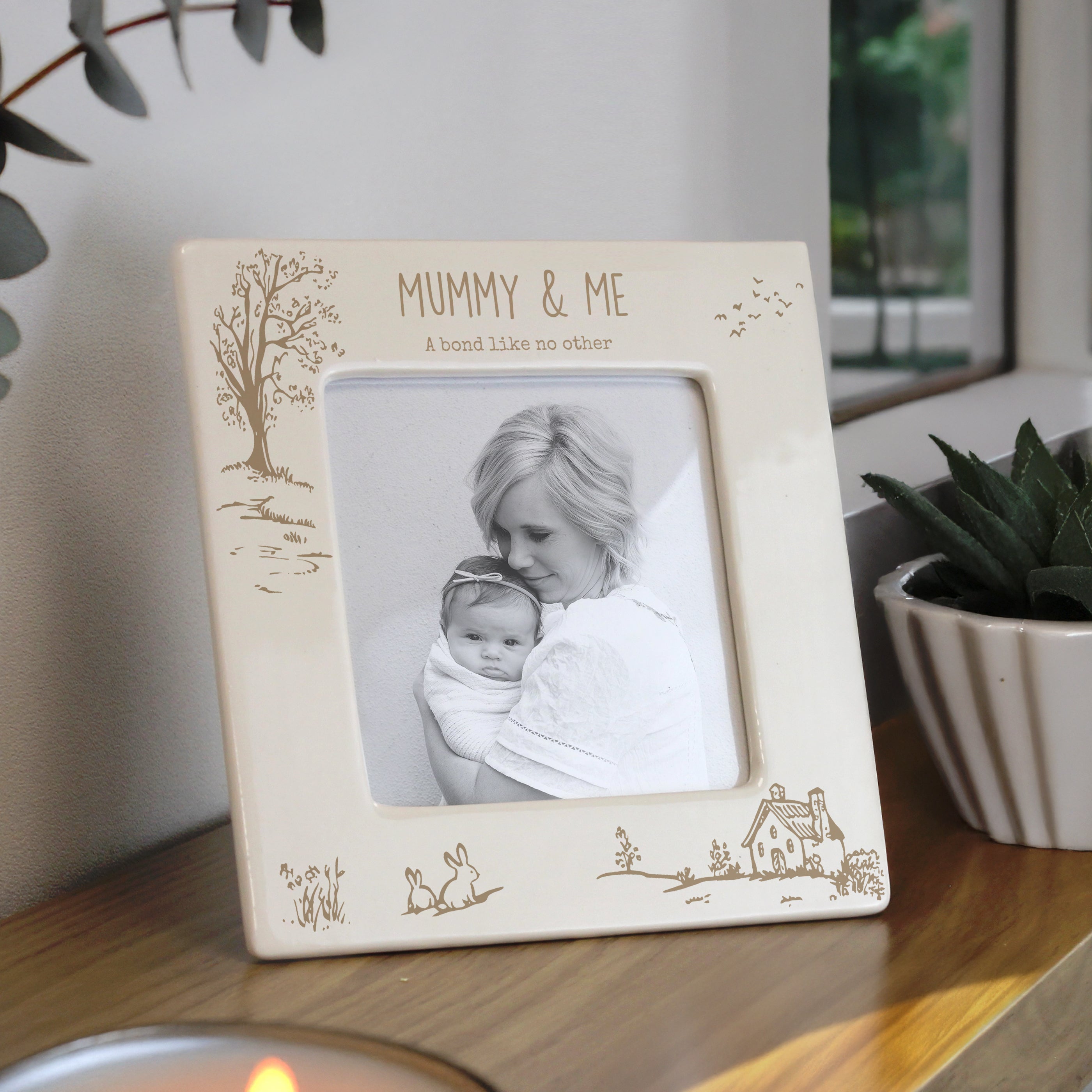 Personalised Cottagecore Ceramic 4x4 Frame