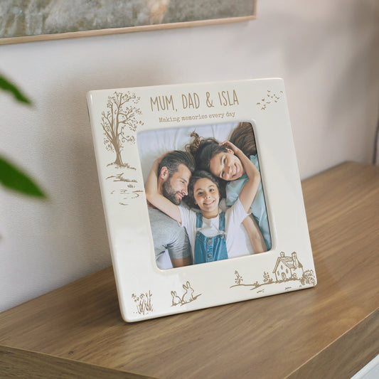 Personalised Cottagecore Ceramic 4x4 Frame