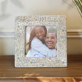 Personalised Blue Floral Ceramic 4x4 Frame