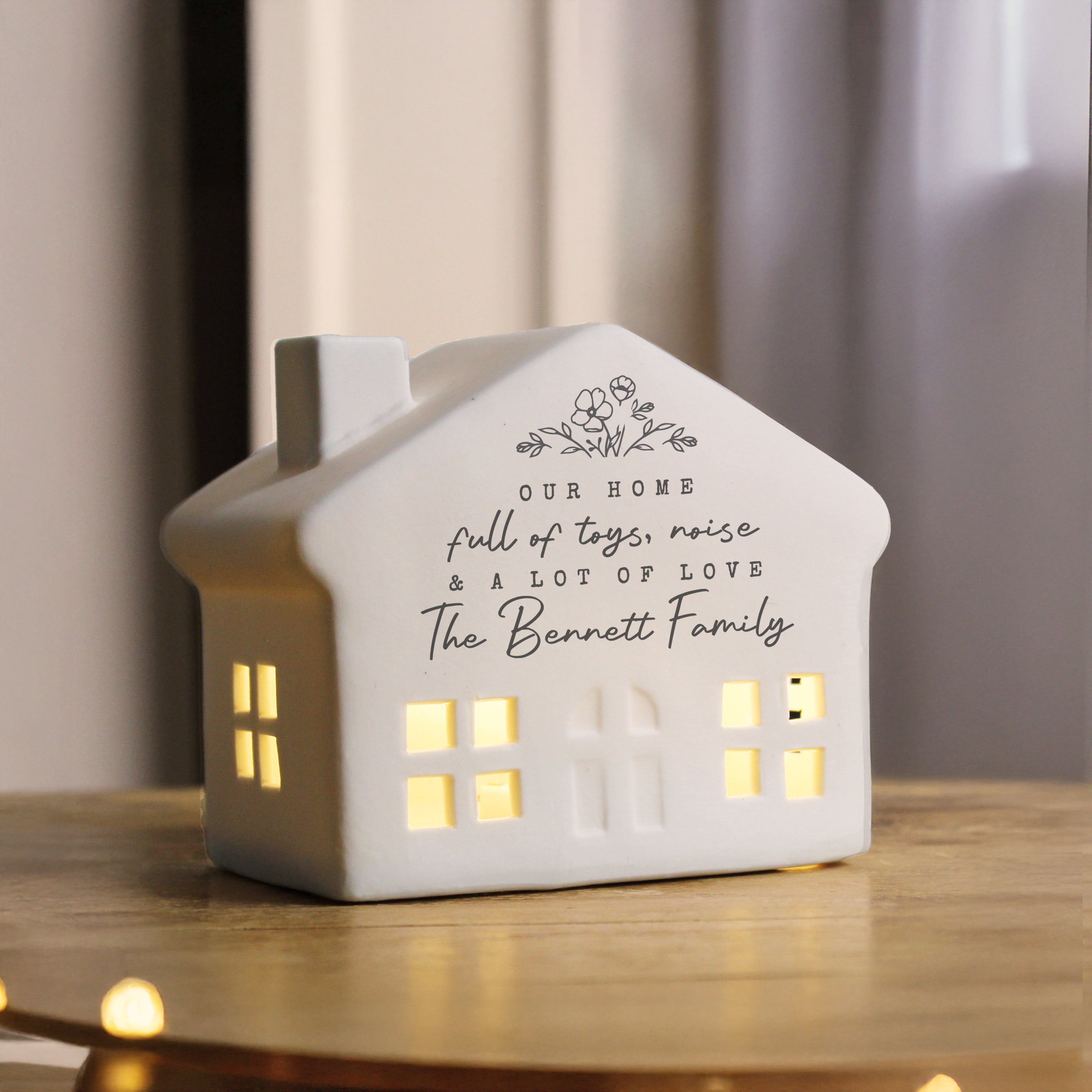 Personalised Floral LED House