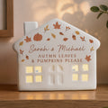 Personalised Autumnal Leaves LED House