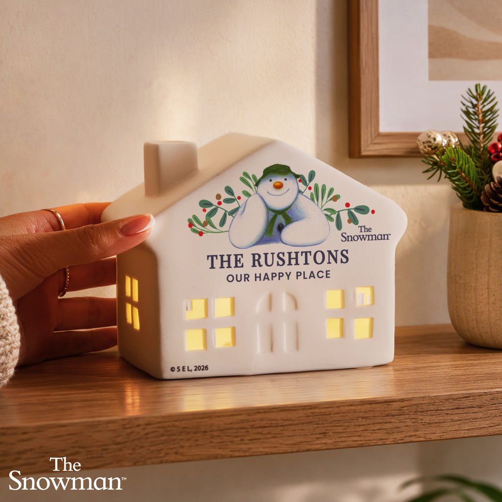 Personalised The Snowman Botanical LED House
