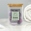 Personalised Free Text Glass Jar with Bamboo Lid