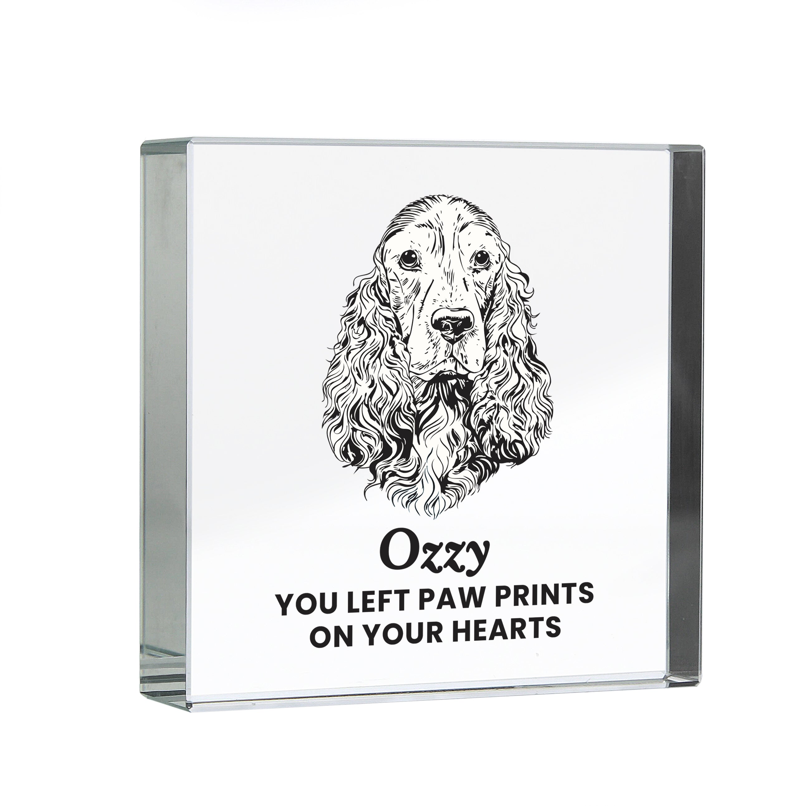 Personalised Dog Breed Small Crystal Ornament