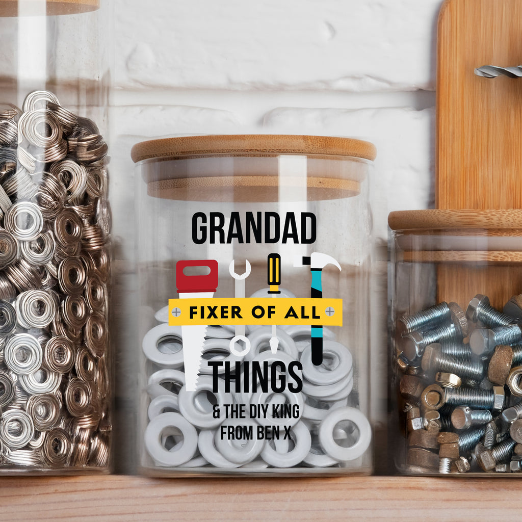 Personalised Fixer of All Things Storage Jar