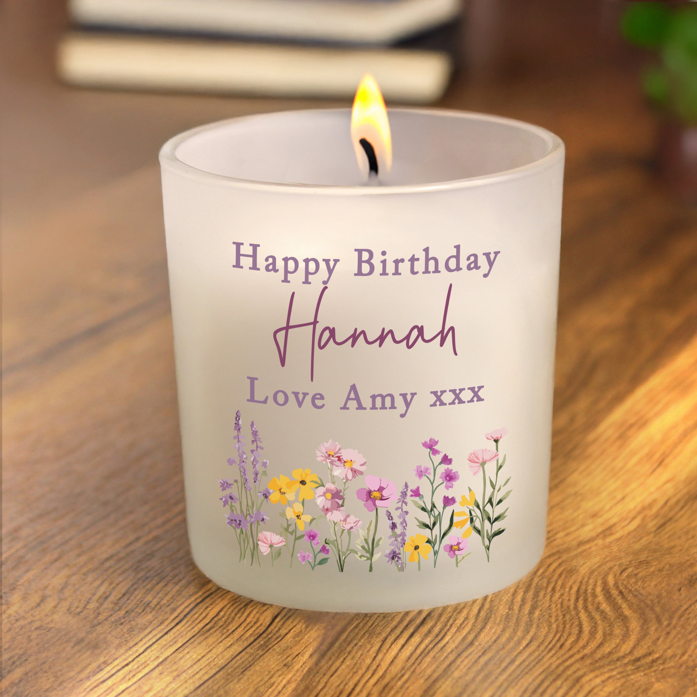 Personalised Wild Flower Jar Candle
