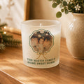 Personalised Scallop Bow Photo Upload Photo Jar Candle