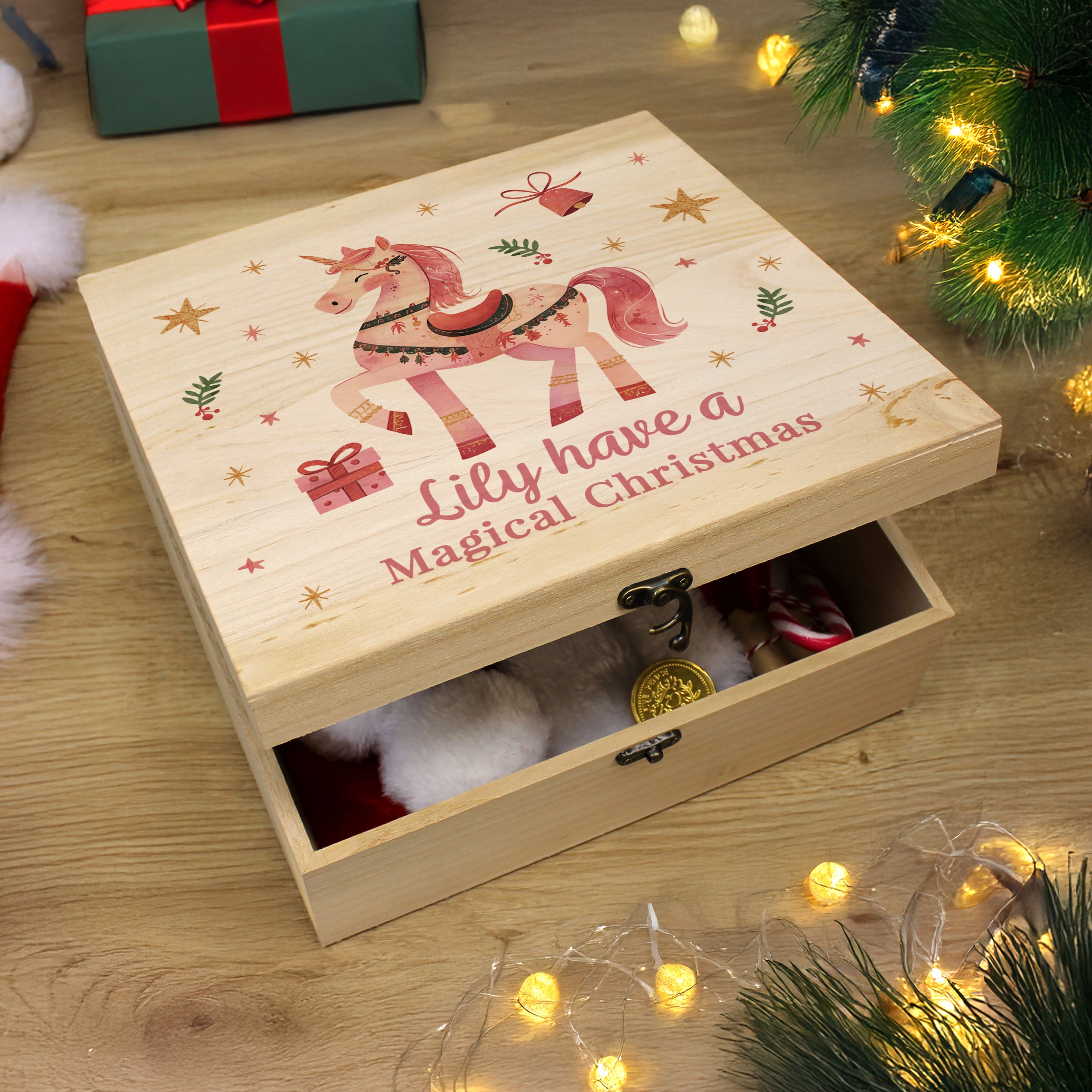 Personalised Unicorn Christmas Eve Box