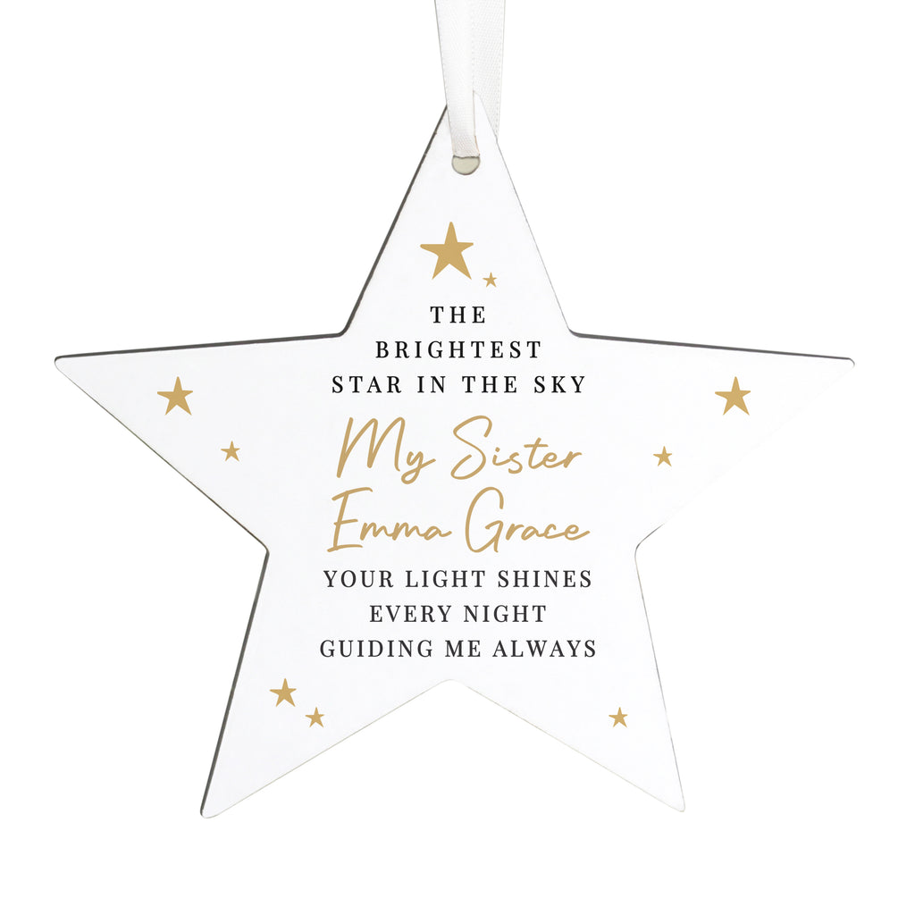 Personalised Christmas Memorial Star Ornament