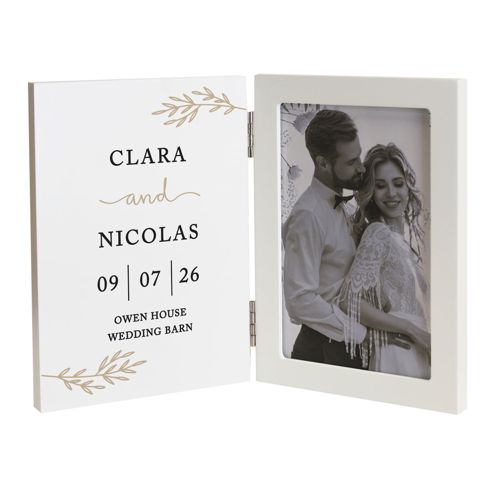 Personalised Anniversary Wooden Hinged 6x4 Photo Frame