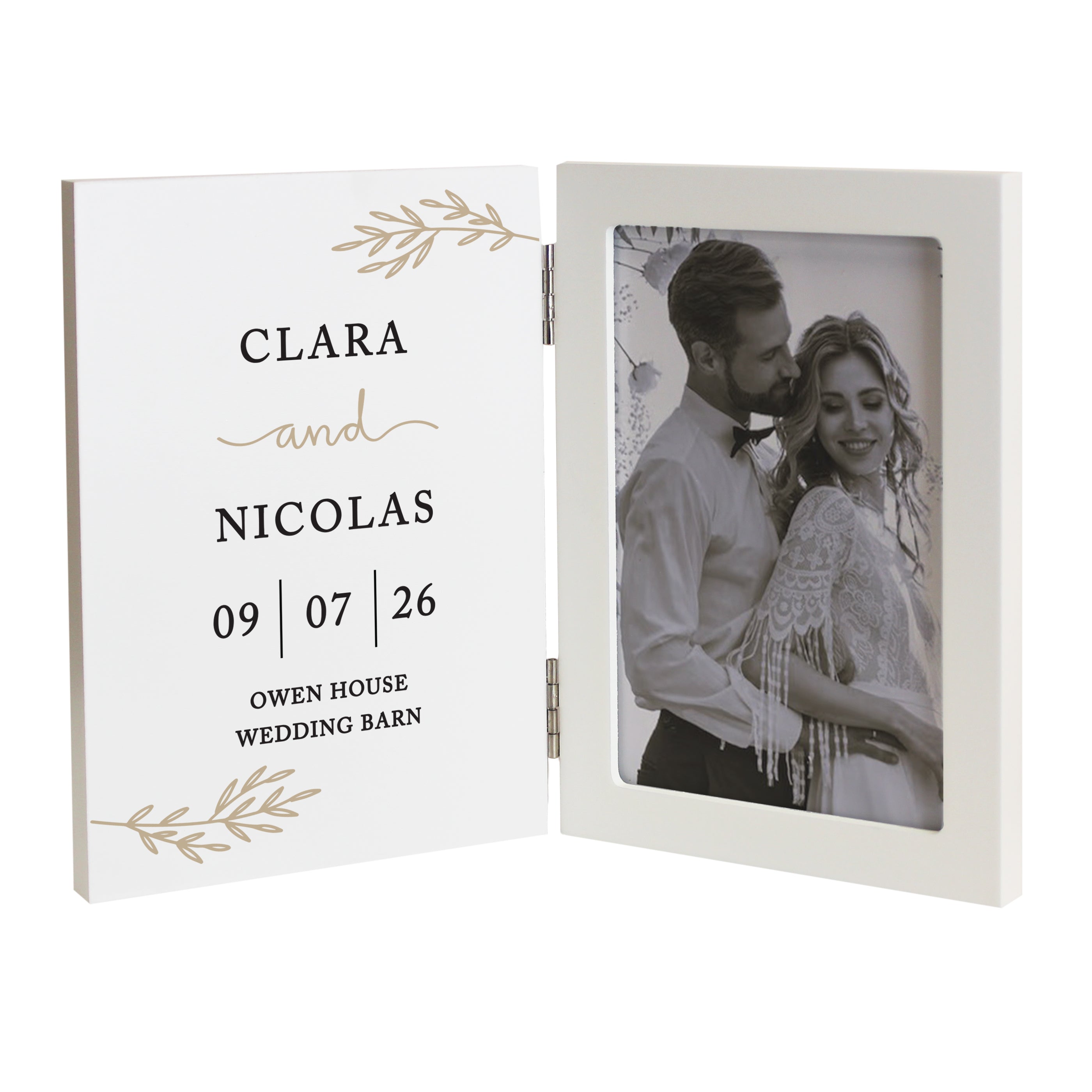 Personalised Anniversary Wooden Hinged 6x4 Photo Frame