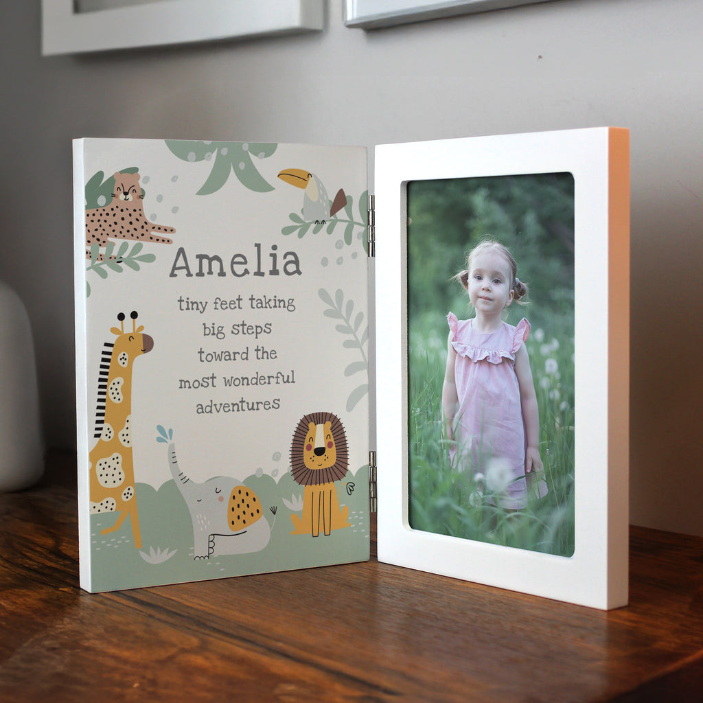 Animals Photo Frame Personalised Animals Wooden Hinged 6x4 Photo Frame – SOUTH SHORE GIFTS