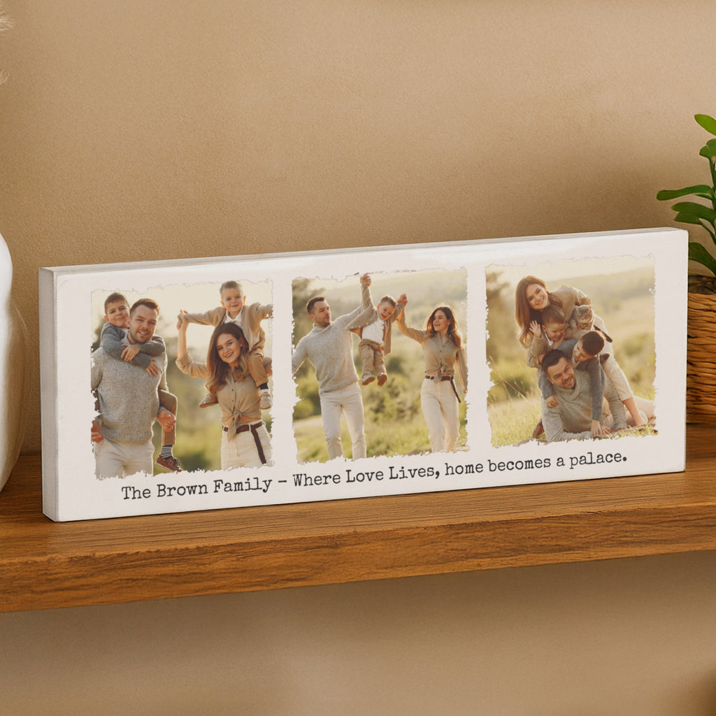 Personalised Photo Upload Mantel Block