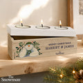 Personalised The Snowman Botanical Triple Tealight Holder