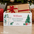 Personalised The Snowman Christmas Wishes Wooden Crate