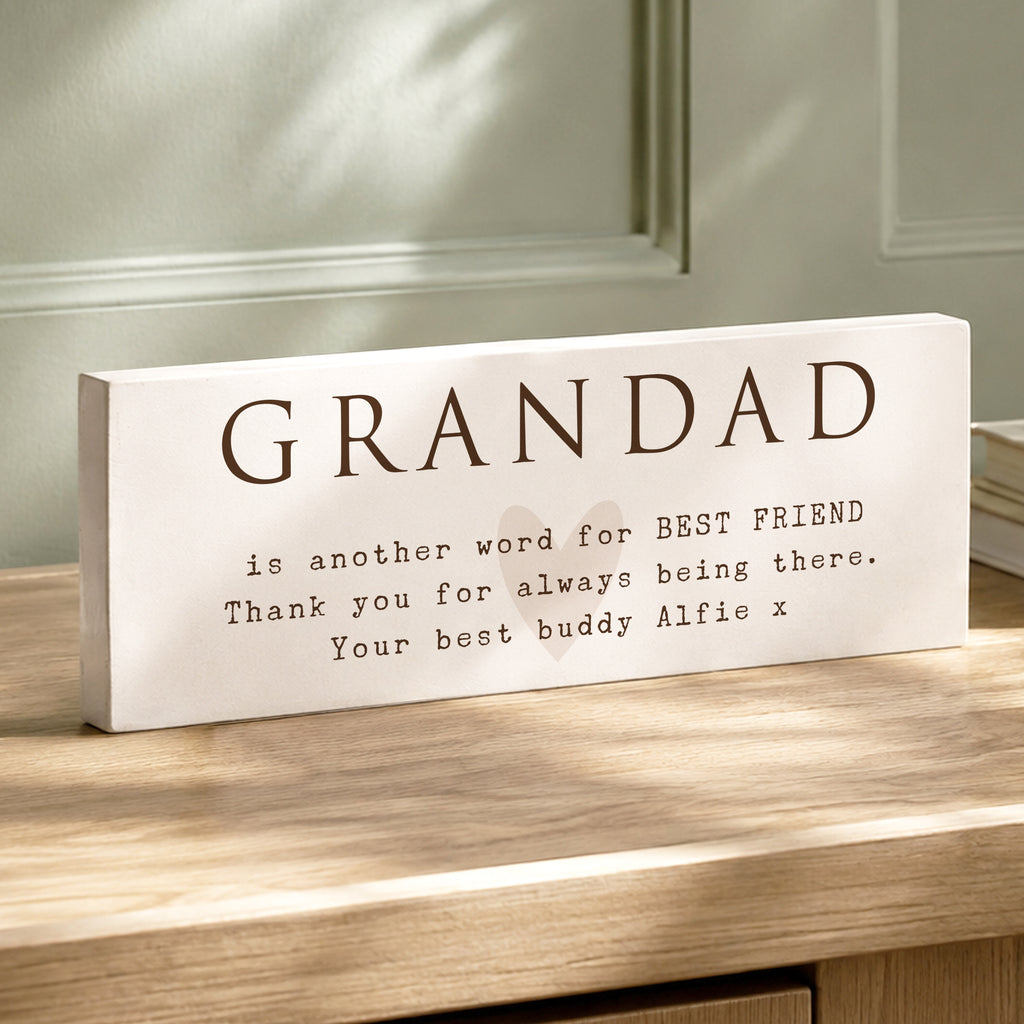 Personalised Grandad Wooden Ornament