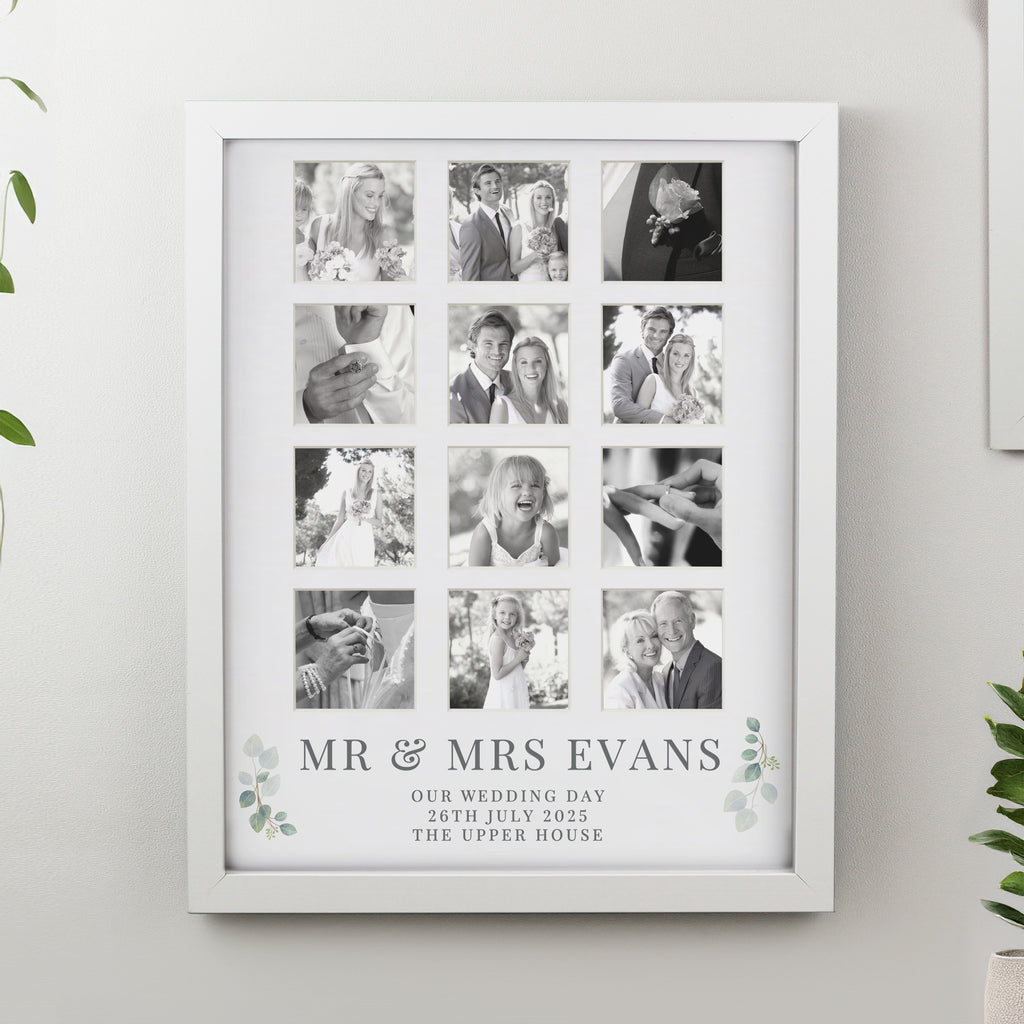 Personalised Wedding White Multi Photo Frame