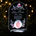 Personalised Robin Photo Upload Outdoor Solar LED Light
