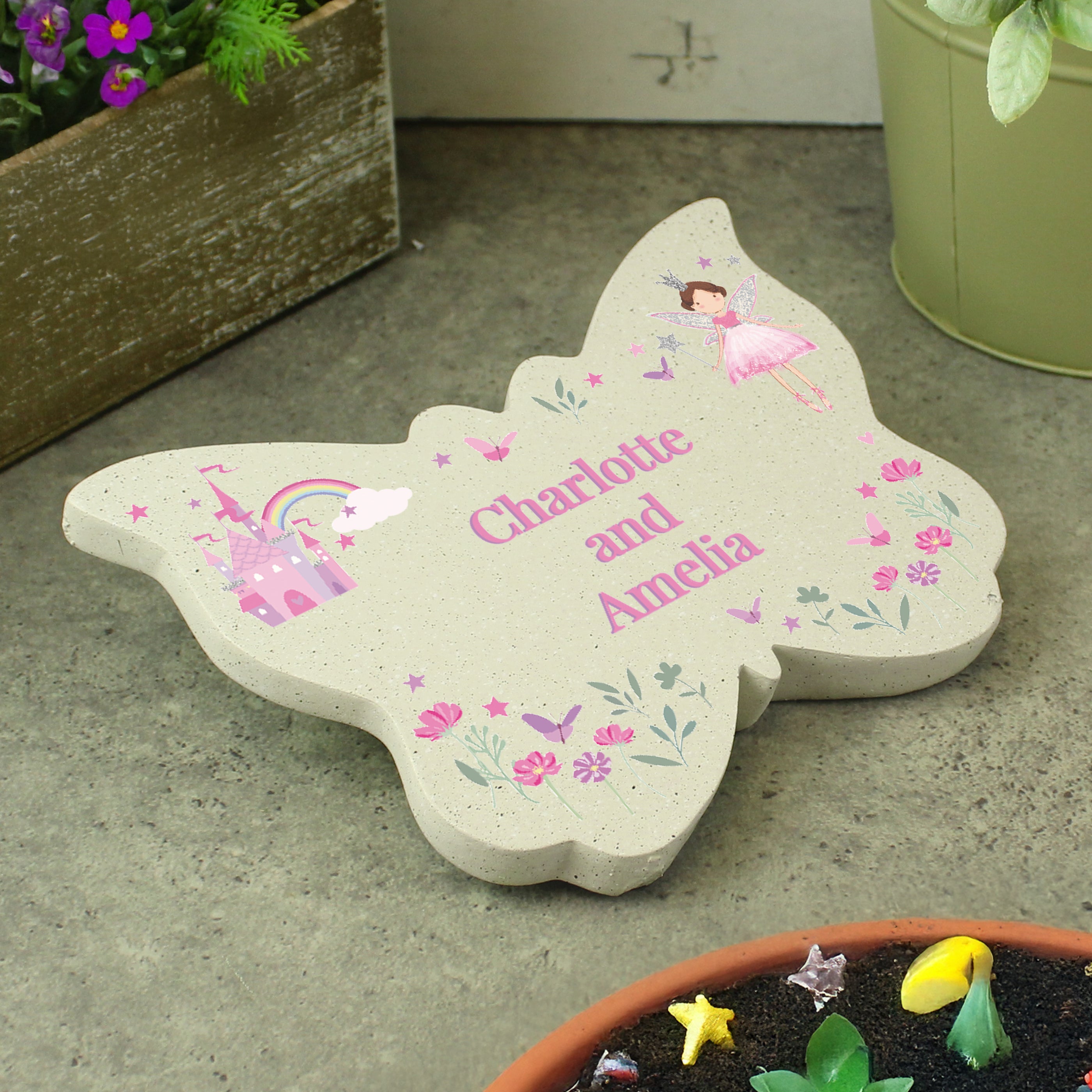 Personalised Fairy Princess Garden Butterfly Ornament