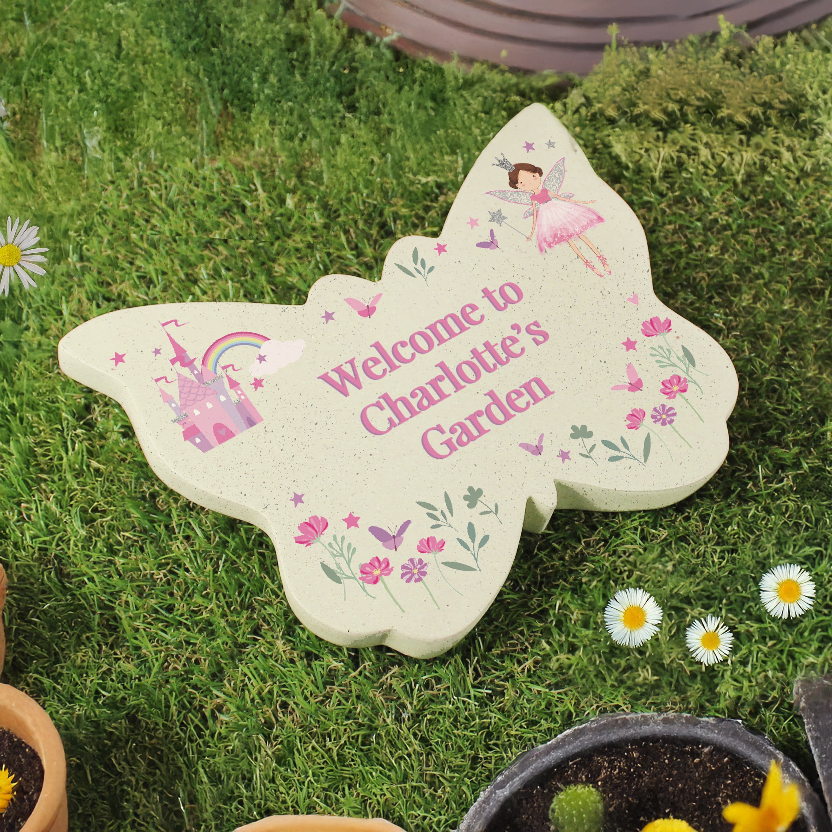 Personalised Fairy Princess Garden Butterfly Ornament
