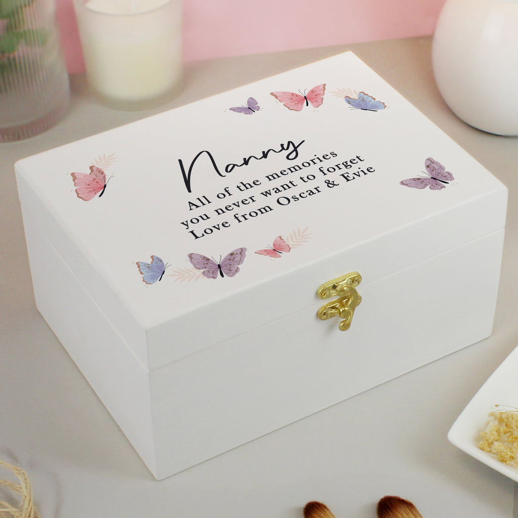 Personalised Butterfly Wooden Keepsake Box