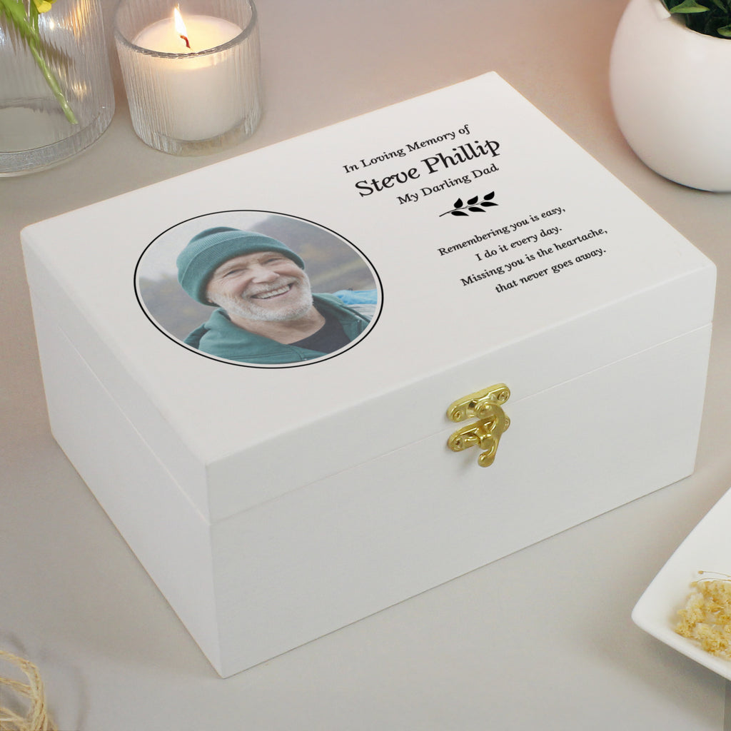 Personalised Photo Upload Memorial Keepsake Box