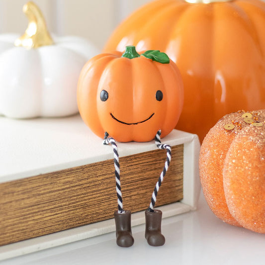 Cute Smiling Pumpkin Shelf Sitter