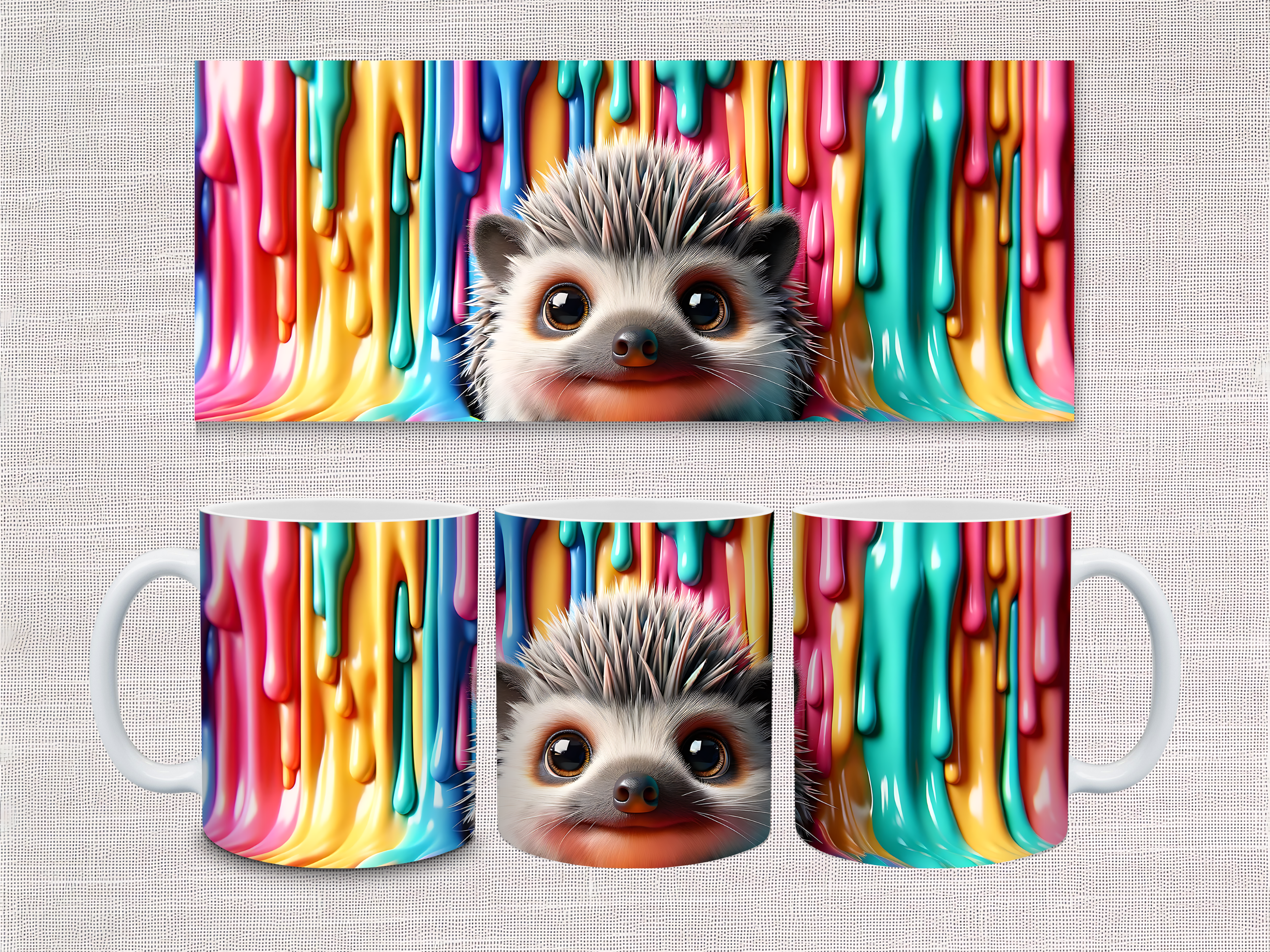 Peek-A-Boo Animals Mug & Coaster Sets - 13 Designs