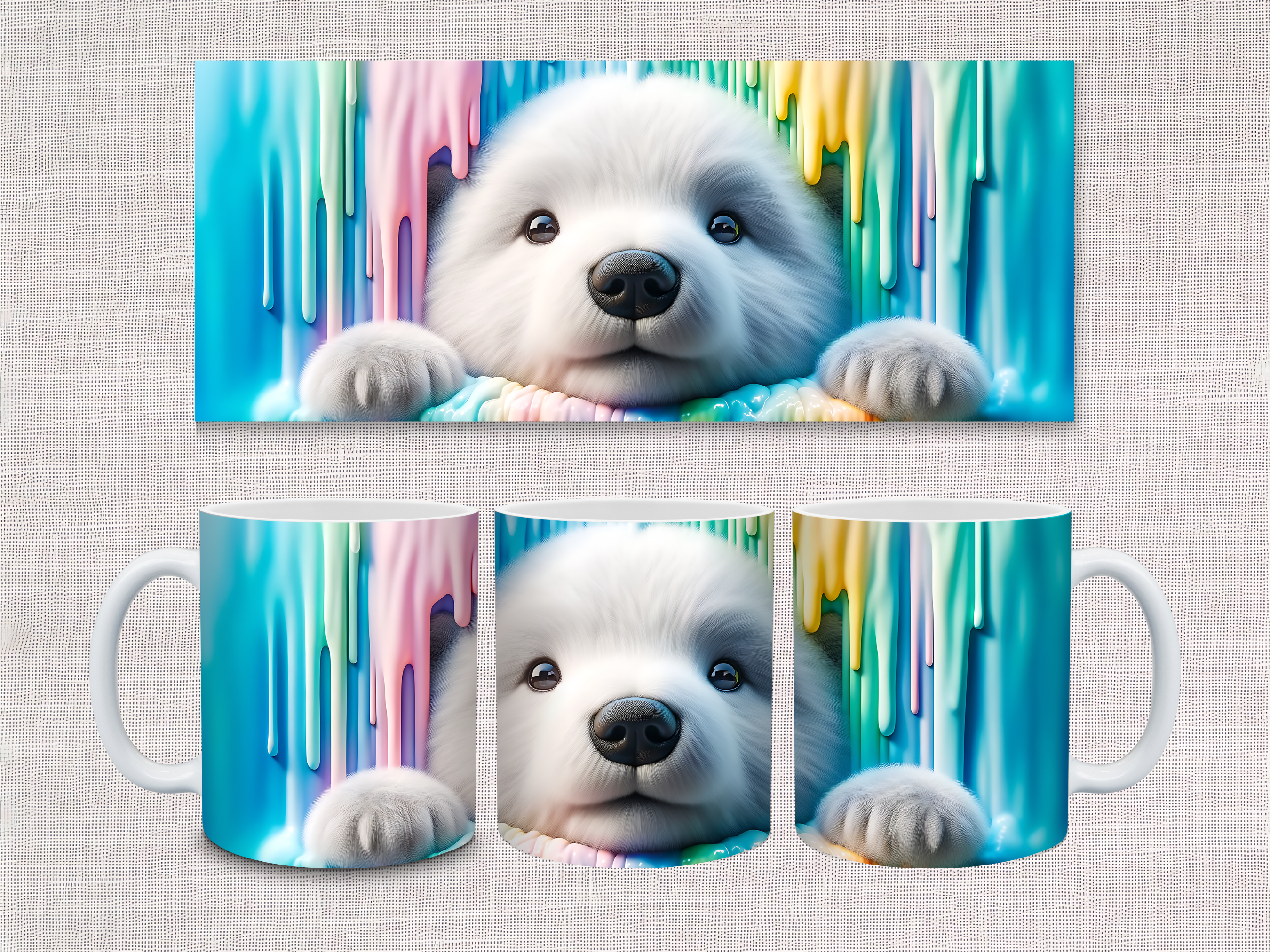 Peek-A-Boo Animals Mug & Coaster Sets - 13 Designs